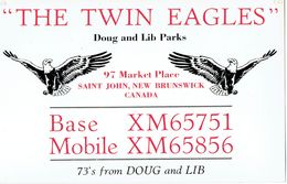 Old QSL From Doug And Lib Parks, Saint John New Brunswick, Canada, XM 65751 (Aug 1968) - CB-Funk