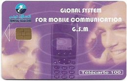 Tunisia - Tunisie Telecom - Global System For Mobile Comm., 100Units, Chip Orga, 01.2001, 100.000ex, Used - Tunesië