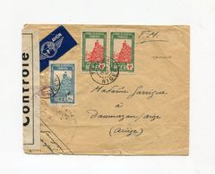 !!! NIGER, LETTRE PAR AVION DE TAHOUA POUR LA FRANCE DE 1942, AVEC CENSURE - Covers & Documents