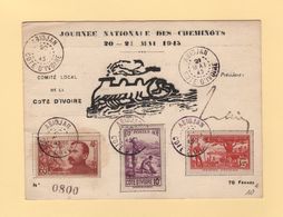 Cote D'Ivoire - Abidjan - Journee Nationale Des Cheminots - 21 Mai 1945 - Lettres & Documents