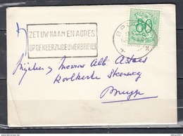 Briefje Van Brugge Naar Brugge - 1951-1975 Heraldischer Löwe (Lion Héraldique)