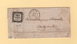 Gaillon - 26 - Eure - 11 Sept 1860 - Timbre Taxe 10c - Sur Lettre Locale Pour Cailly Sur Eure - 1859-1959 Storia Postale