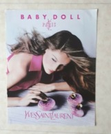 PUBLICITÉ PARFUM - PRINT PERFUME ADVERTISEMENT - BABY DOLL YVES SAINT LAURENT 1999 - Advertising