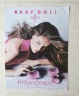 PUBLICITÉ PARFUM - PRINT PERFUME ADVERTISEMENT - BABY DOLL YVES SAINT LAURENT 1999 - Pubblicitari