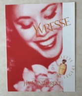 PUBLICITÉ PARFUM - PRINT PERFUME ADVERTISEMENT - YVRESSE YVES SAINT LAURENT 1997 - Werbung
