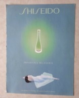 PUBLICITÉ PARFUM - PRINT PERFUME ADVERT - FRAGRANCE RELAXANTE SHISEIDO 1997 - Advertising