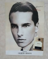 PUBLICITÉ PARFUM - PRINT PERFUME ADVERTISEMENT - EAU POUR HOMME ARMANI 1988 - Pubblicitari