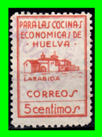 HUELVA 5 CENTIMOS NARANJA PAPEL ORD. SOFIMA PARA LAS COCINAS ESCOMICAS DE ESPAÑA - Fiscaux-postaux