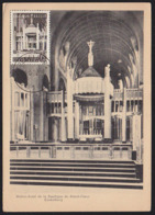 BELGIUM (1952) Main Altar - Sacré Coeur. Maximum Card With First Day Cancel. Scott No B511, Yvert No 876. - 1951-1960