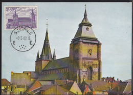 BELGIUM (1962) Collegiate Church. Maximum Card With First Day Cancel. Scott No B709. - 1961-1970