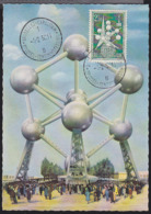 BELGIUM (1957) Atomium. Maximum Card. Scott No 501. Yvert No 1998a. - 1951-1960