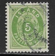 Iceland Scott # 24 Used Numeral, 1896 - Gebraucht