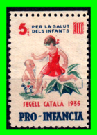 SEGELL CATALÀ PRO INFÀNCIA 5C, ALLEPUZ 3064, NUEVO - Barcelona