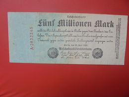 Reichsbanknote 5 MILLIONEN MARK 1923 CIRCULER (B.16) - 5 Miljoen Mark