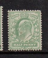 GB  EV11  1 1/2d Green;  Unused No Gum.  ;missing Perfs ;  Spacefiller - Neufs