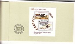 Nations Unies - Office De Genève - Document De 1985 - Oblit Genève - Dans Un Encart En Carton - - Storia Postale