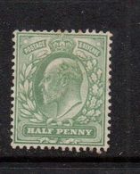 GB  EV11   1/2d Green;  Unused .   ;  Spacefiller - Unused Stamps