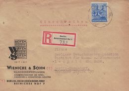 R-Brief Reinickendorf Ost - Wienicke & Sohn Seifen CHemie Kosmetik 9.7.1948 - Zehnfach 10x Mischfrankatur 3seitig Offen - Pharmacy