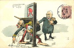 CARICATURE SATIRIQUE POLITIQUE Illustrateur ORENS (dessin Original)  LES HONNEURS DE LA GUERRE - Orens