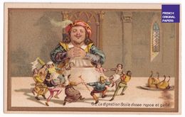 Rare Chromo Romanet Savon Crésyl-Jeyes Littérature Rabelais Gargantua Repas Conte Digestion Danse Ronde Doll A36-66 - Other & Unclassified