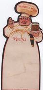 Menu Publicitaire Vierge/Imprimé Quadri/Cuisinier Présentant Le Cassoulet AMIEUX-Fréres/NANTES/Vers1920-1930  MENU233bis - Menükarten