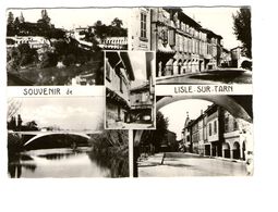 81 Lisle Sur Tarn Carte 5 Vues Fortifications Avenue D' Albi Vieilles Maisons Pont Neuf CPSM GF Cachet 1971 - Lisle Sur Tarn