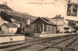 Chateau Chinon * La Gare * Train Locomotive N°4 * Ligne Chemin De Fer De La Nièvre - Chateau Chinon