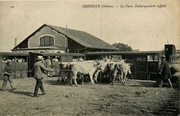Corbigny * La Gare * Embarquement Difficile * Wagon * Troupeau Bestiaux * Ligne Chemin De Fer Nièvre - Corbigny