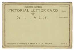 Ref 1384 - Early Frith Letter Card - St Ives Cornwall - 6 Views - St.Ives