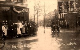 Asnières Sur Seine * Carte Photo * Avenue De Courbevoie * Devanture Buvette BOISSON * Inondations Crue - Asnieres Sur Seine