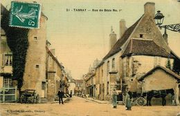 Tannay * Rue De Bèze N°1 * Cpa Toilée Colorisée - Tannay