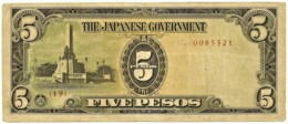 PHILIPPINES - 5 Pesos - ND ( 1943 ) WWII - Pick 110 - Serie 19 - Japanese Occupation - Philippines
