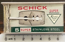 SCHICK SUPER STAINLESS STEEL  USED - Razor Blades