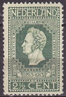 1913 Jubileumzegels 2½  Cent Groen NVPH 90 A Ongestempeld - Ungebraucht