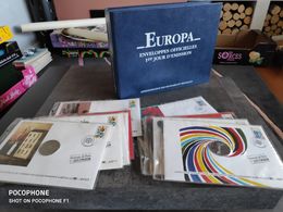 MONNAIE PARIS LOT 12 ENVELOPPES 1ER JOUR EUROPA 1991/2 EXC - 1970-1979