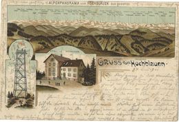 Gruss Vom Hochblauen (Badenweiler) - 25.5.1900 - Lithographie Couleur 3 Vues - Badenweiler