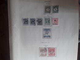 GRECE GREECE TAXE OCCUPATION,  Petit Lot De 10 Timbres Neufs * / Obl Dont Surchargés,  Sur Page Album Ancienne - Ungebraucht