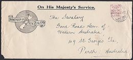 NZ METER - WESTERN AUSTRALIA OHMS DOMINION OF NEW ZEALAND CACHET - Storia Postale