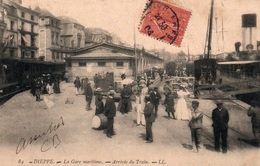 Dieppe - Gare Maritime, Arrivée Du Train - Carte LL Dos Simple N° 84 - Dieppe