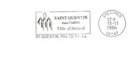 Département De L'Aisne - St Quentin - Flamme Secap SPECIMEN - EMA (Empreintes Machines à Affranchir)