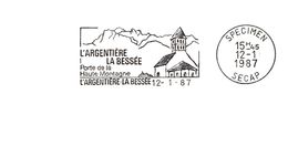 Département Des Hautes Alpes - L'Argentière La Blessée - Flamme Secap SPECIMEN - Freistempel