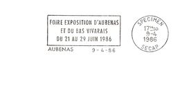 Département De L'Ardèche - Aubenas - Flamme Secap SPECIMEN - EMA (Printer Machine)
