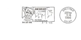 Département De L'Aube - Bar Sur Aube - Flamme Secap SPECIMEN - EMA (Printer Machine)