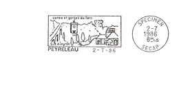 Département De L'Aveyron - Peyreleau - Flamme Secap SPECIMEN - Freistempel