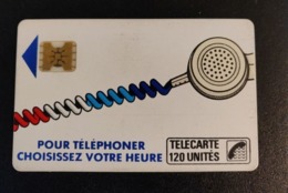 Télécarte France Télécom Cordons Blanc 120 Unités - Telefonschnur (Cordon)