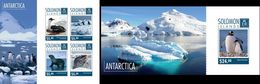 Salomon 2014, Animals In Antartica, Penguins, 4val In BF+BF IMPERFORATED - Antarctic Wildlife