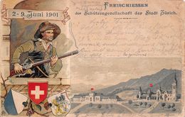 Freischiessen Der Schützengesellchaft  Der Stadt Zürich 2-9 Juni 1901 - Gaufrée - Litho - Zürich