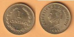 El Salvador 1 Centavo 1981 Me  KM Nr. A154 ( D1/74 ) - Salvador