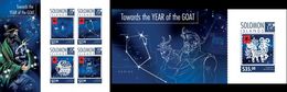 Salomon 2014, Costellations, Year Of The Goat, 4val In BF+BF IMPERFORATED - Astrología