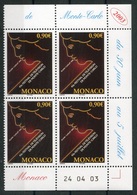 RC 18129 MONACO N° 2396 FESTIVAL DE TELEVISION BLOC DE 4 COIN DATÉ NEUF ** TB - Unused Stamps